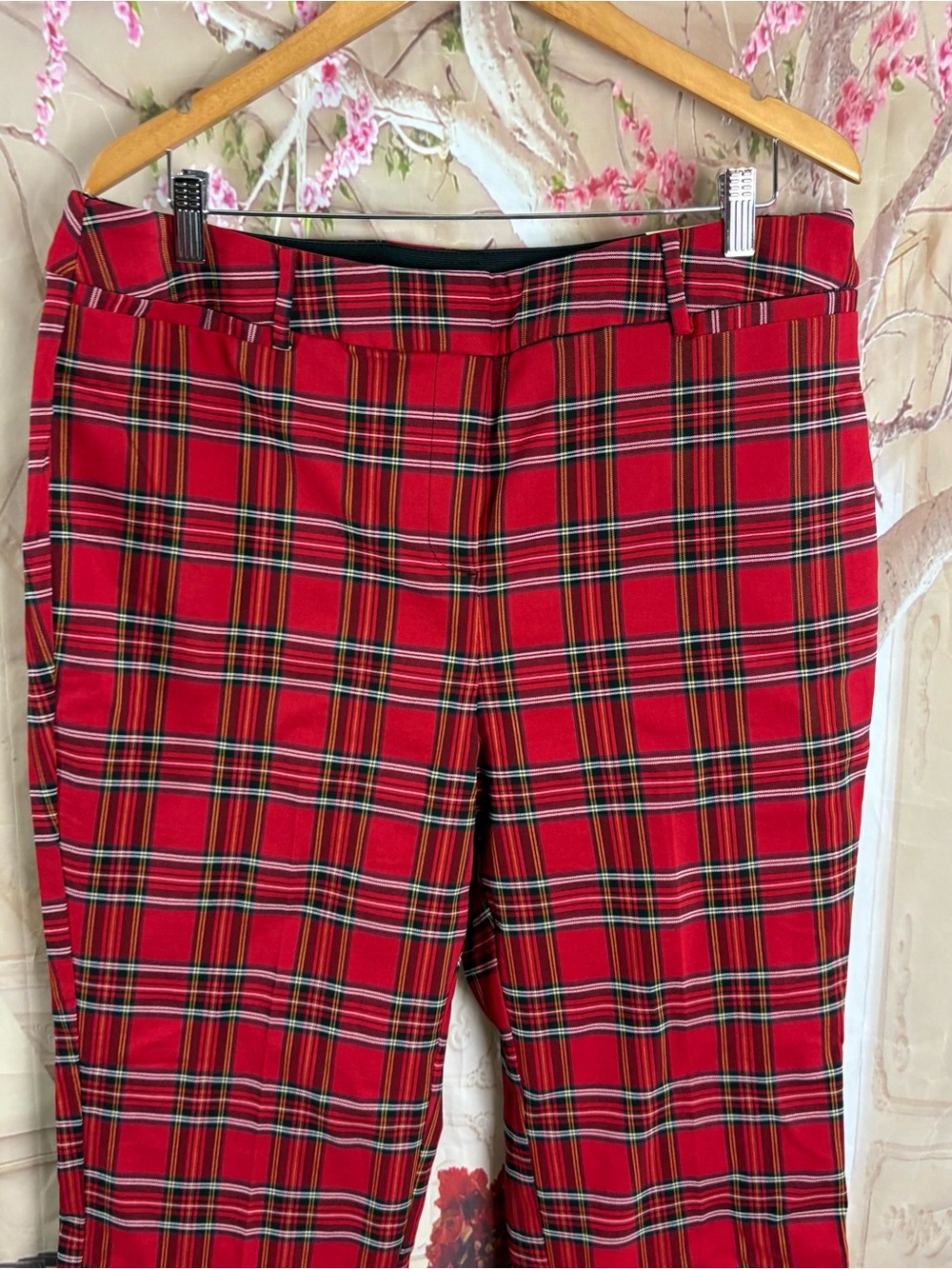NEW Lane Bryant Red Plaid Tailored Pantsuit - Picture 3 of 9